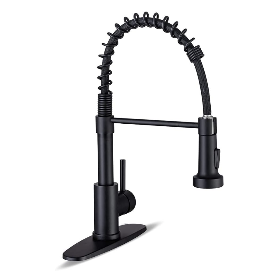 Pull-Down Kitchen Faucet — Matte Black