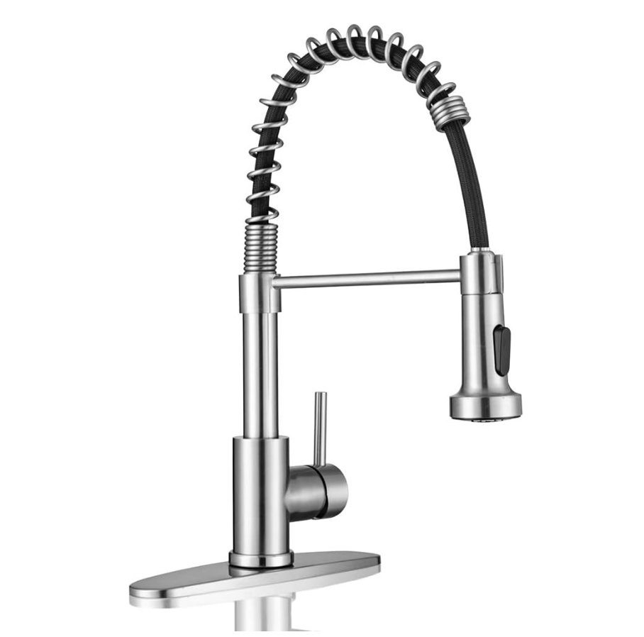 Pull-Down Kitchen Faucet — Stainless Steel